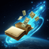 a_glowing_golden_wallet_floating_in_space2