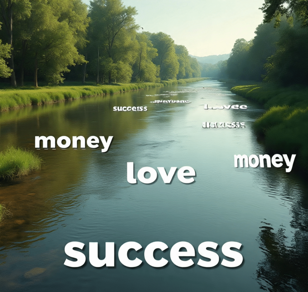 a_river_flowing_effortlessly_with_words_like