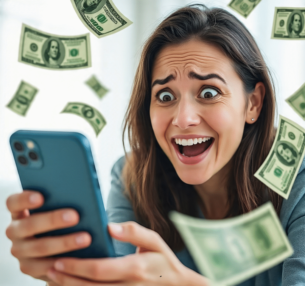 happy_person_checking_bank_account_with_surprise