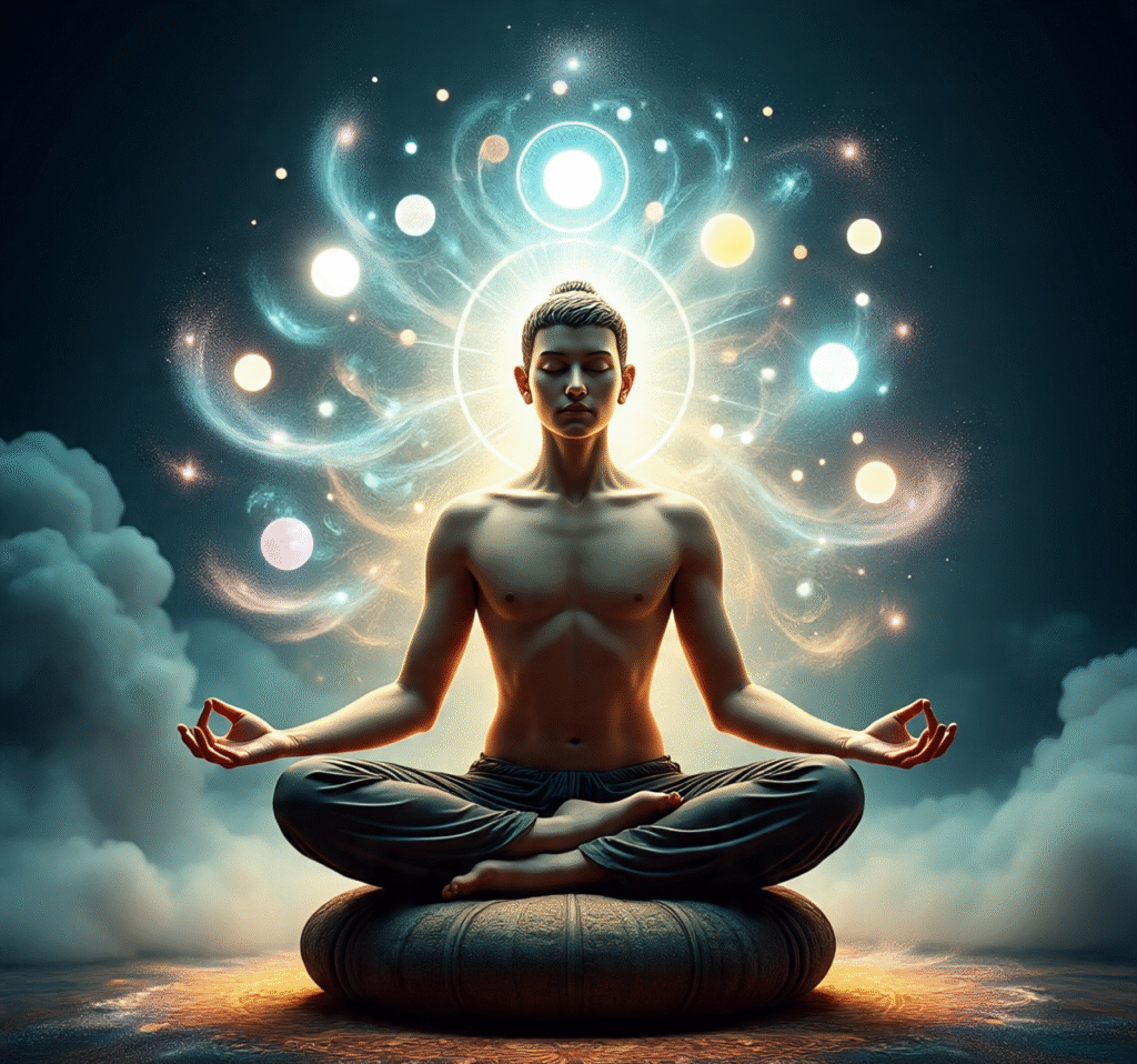 person_meditating_with_floating_manifesting_symbols_around