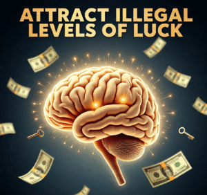 a_glowing_lucky_human_brain_with_golden