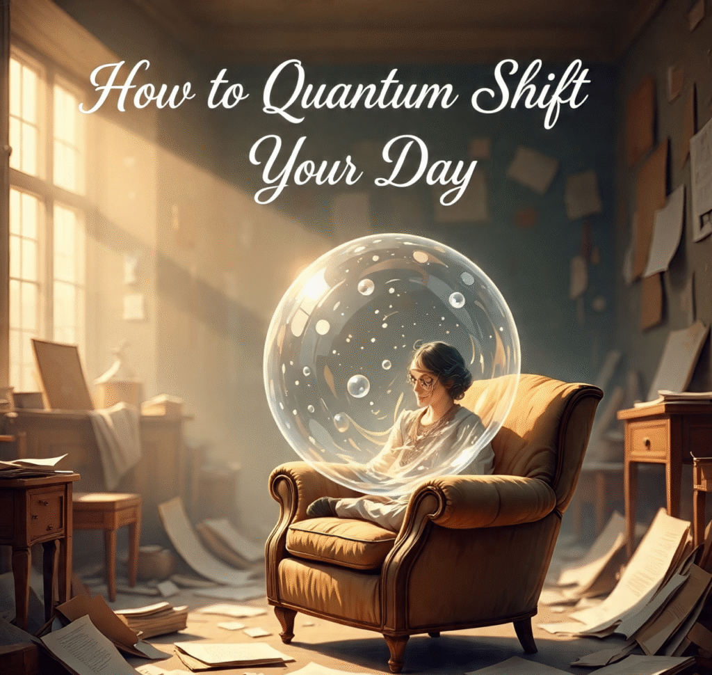 a_person_sitting_calmly_in_a_messy