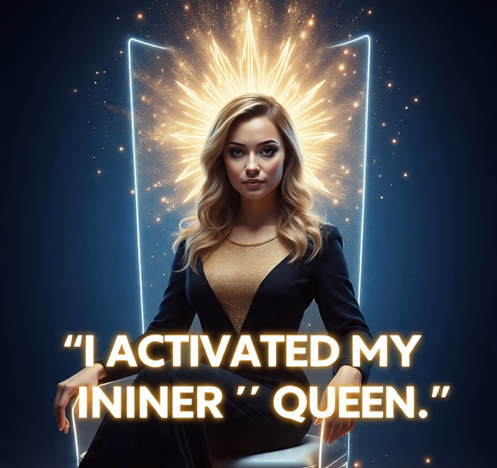 a_powerful_confident_queen_sitting_on_a