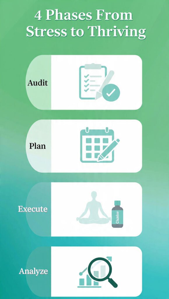 A step-by-step vertical infographic with four labeled phases