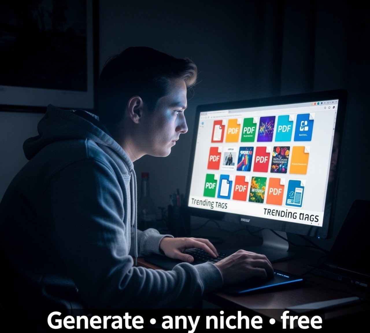 Generate · any niche · free