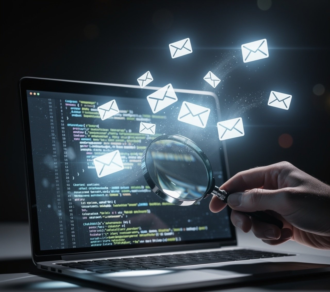 emails from the laptop