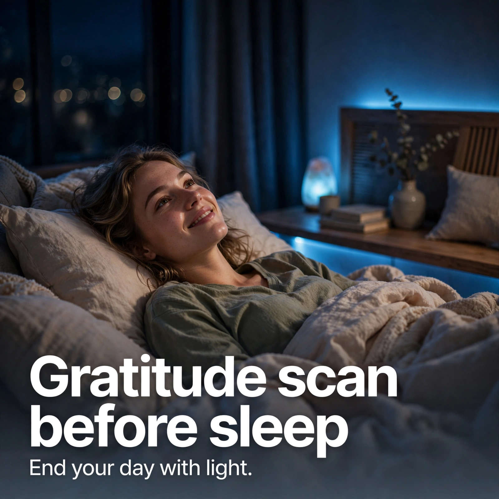Gratitude scan before sleep