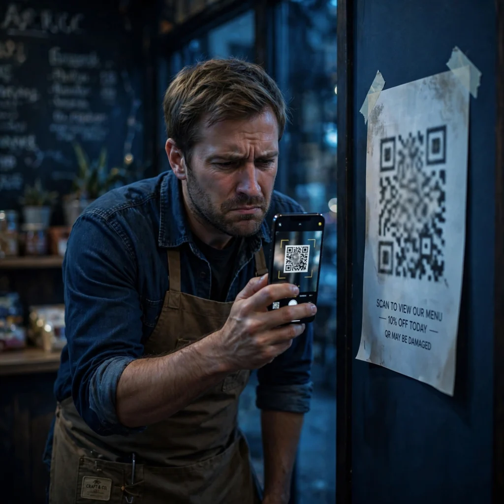 QR code on a poster