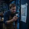 QR code on a poster
