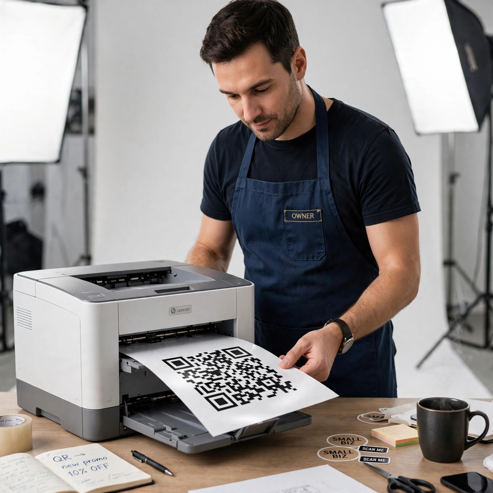 QR code on glossy paper