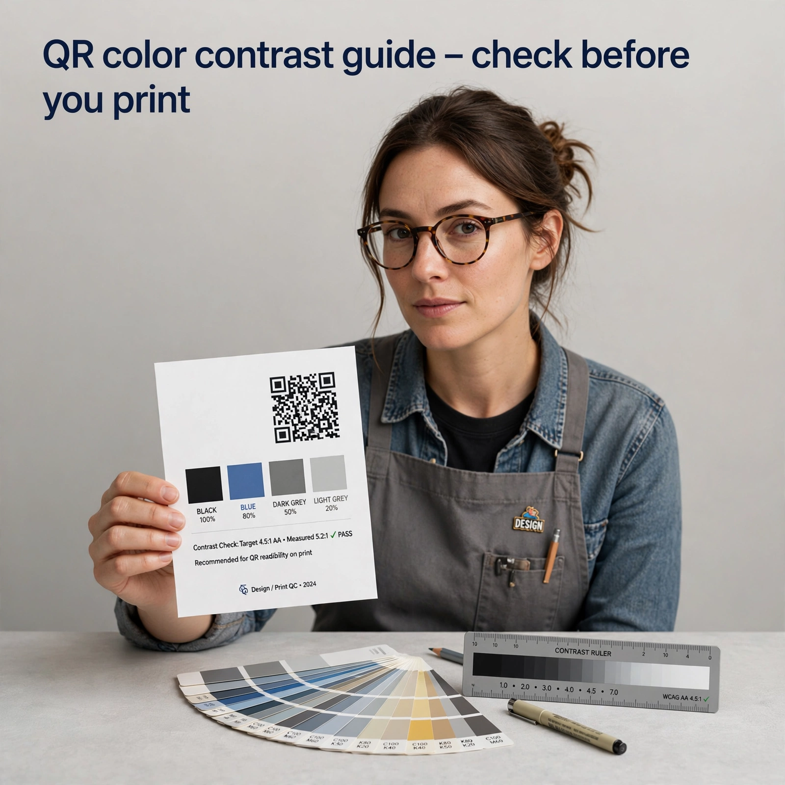 QR color contrast guide – check before you print