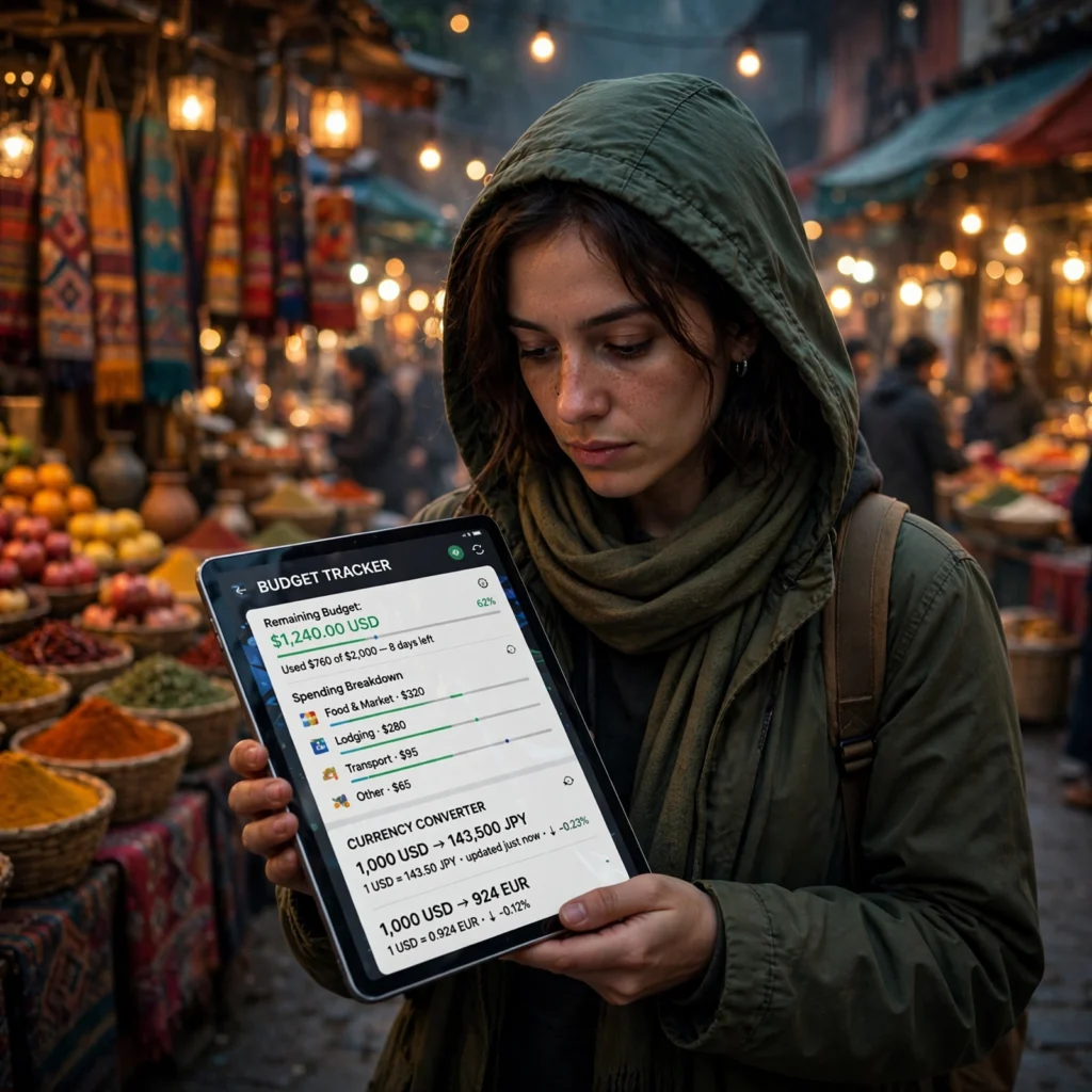 a budget tracker and currency converter