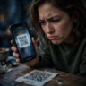 a smartphone trying to scan a blurred QR code