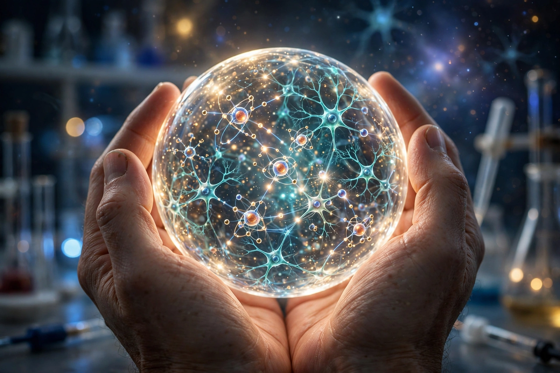 cosmos, mysterious and hopeful