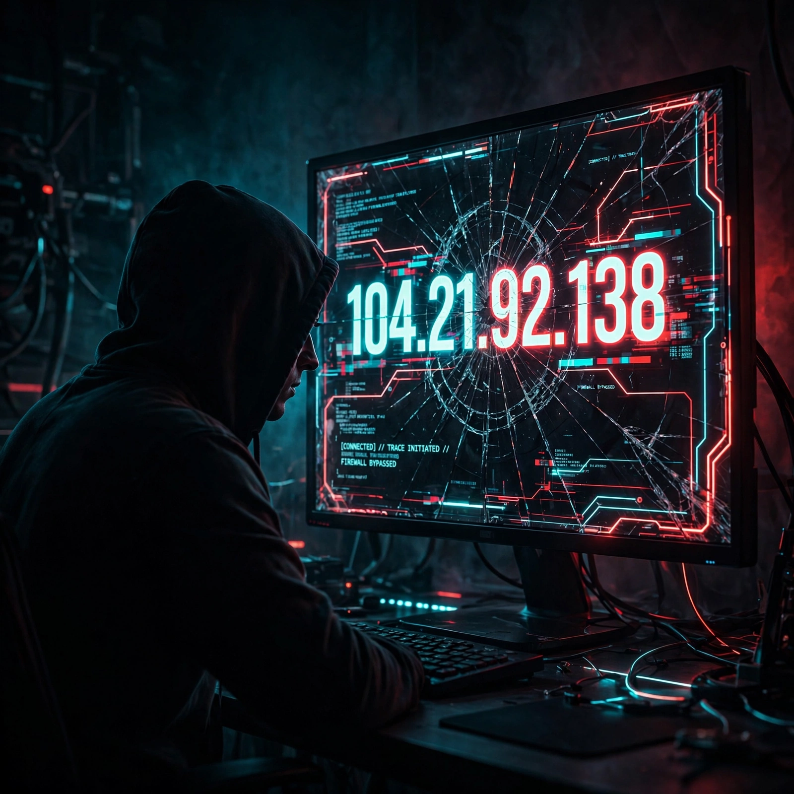 displays a large IP address