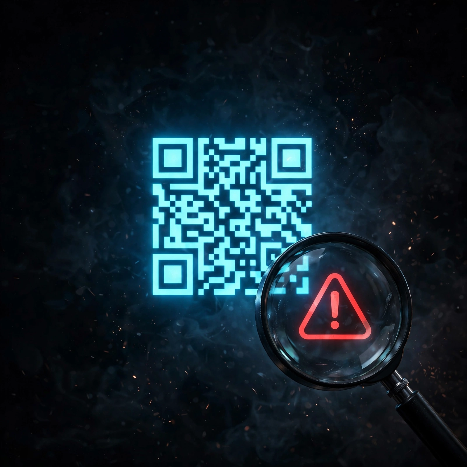 magnifying glass showing the error ico
