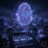 smartphone screen showing an IP address